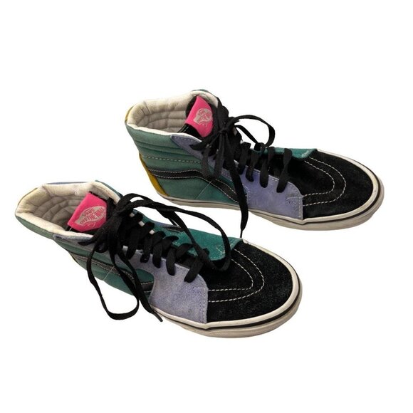 Vans Sk8 Hi Cadium Yellow/Tidepool High Top Skater Sneakers US Sz 7 - Picture 3 of 9